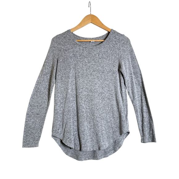 Old Navy Speckled Gray Relaxed Plush-Knit Top Women's Size S - Picture 2 of 8